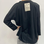 T-shirt scollo a V 2831 NERO OFELIA 
