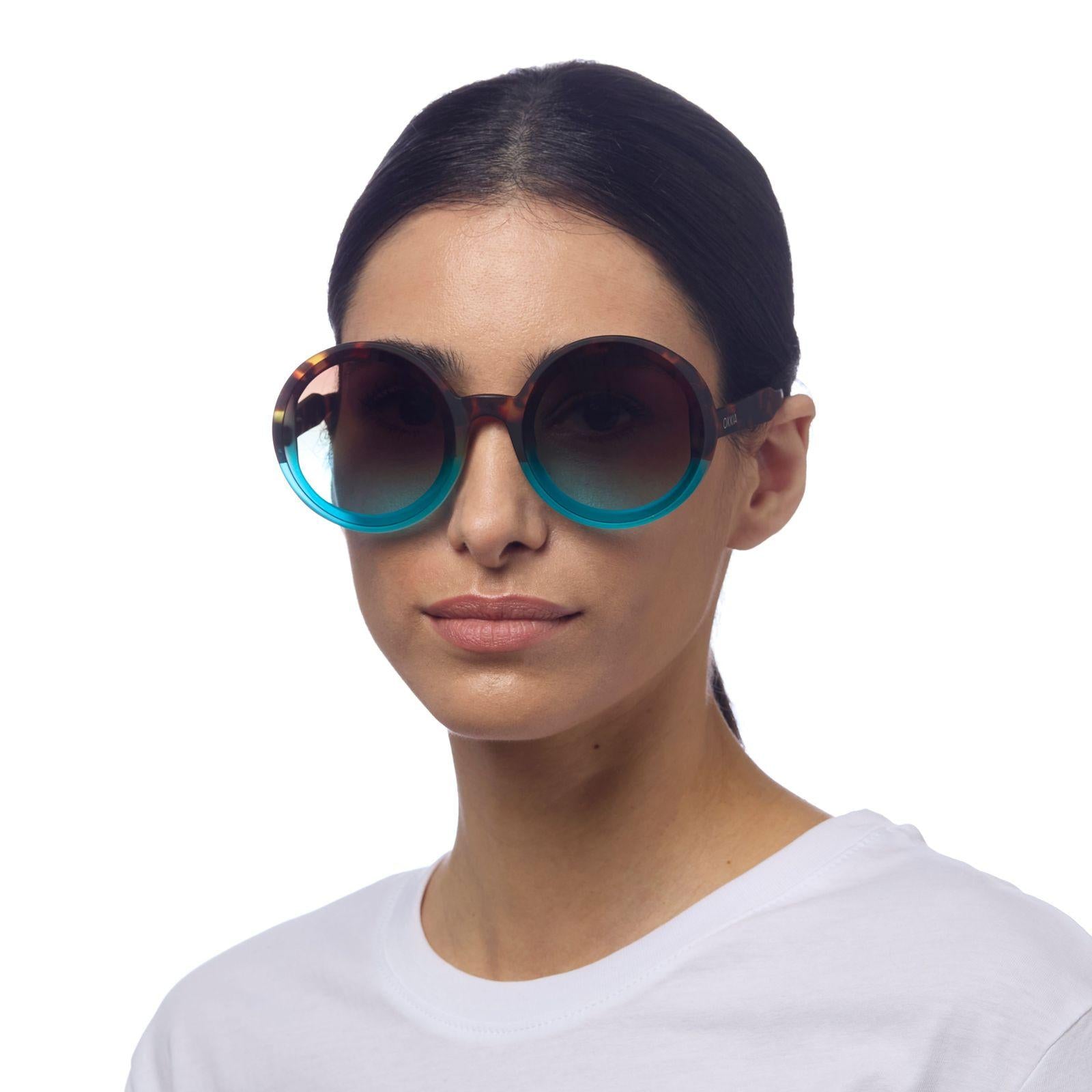 Occhiale da sole Round Monica OK014HB AZZURRO OKKIA 