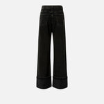 Jeans wide leg con risvolto 105541A2RR PJ4 PINKO 