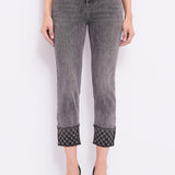 Jeans skinny con risvolto