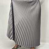 Gonna in raso plissè - Ofelia SK1183 GRIGIO OFELIA 