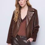 Giacca biker con cintura 521FD39004 3355 GAUDI' 