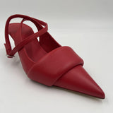 Sandalo slingback in pelle