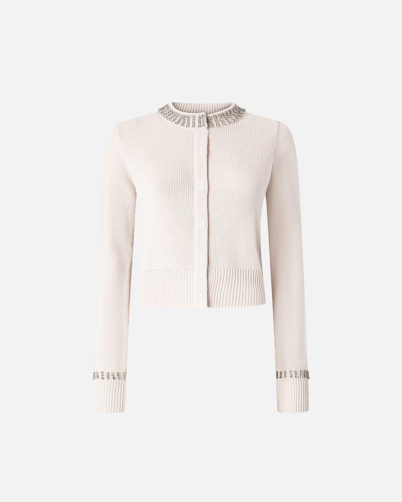 Cardigan con strass 105686A2S4 I23 PINKO 