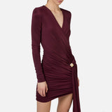 Abito drappeggiato con accessorio gioiello AB71947E2 CG3 ELISABETTA FRANCHI 