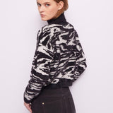 Maglia dolcevita animalier