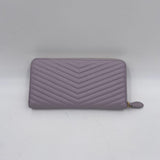 Portafoglio zip-around in nappa chevron