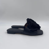 Sandalo ciabatta con fiore 25082016J NERO ANGEL ALARCON 