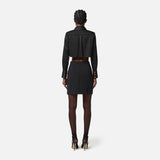 Camicia cropped in raso CA09756E2 110 ELISABETTA FRANCHI 