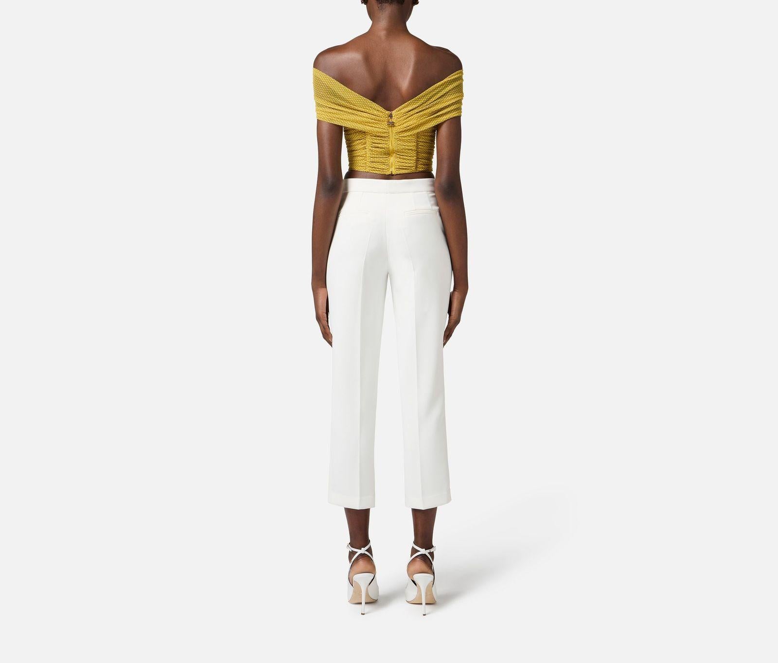 Top scollo off-shoulders - Elisabetta Franchi TO03452E2 DK5 ELISABETTA FRANCHI 