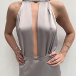Abito con collo alto - Elisabetta Franchi AB58042E2 400 ELISABETTA FRANCHI 