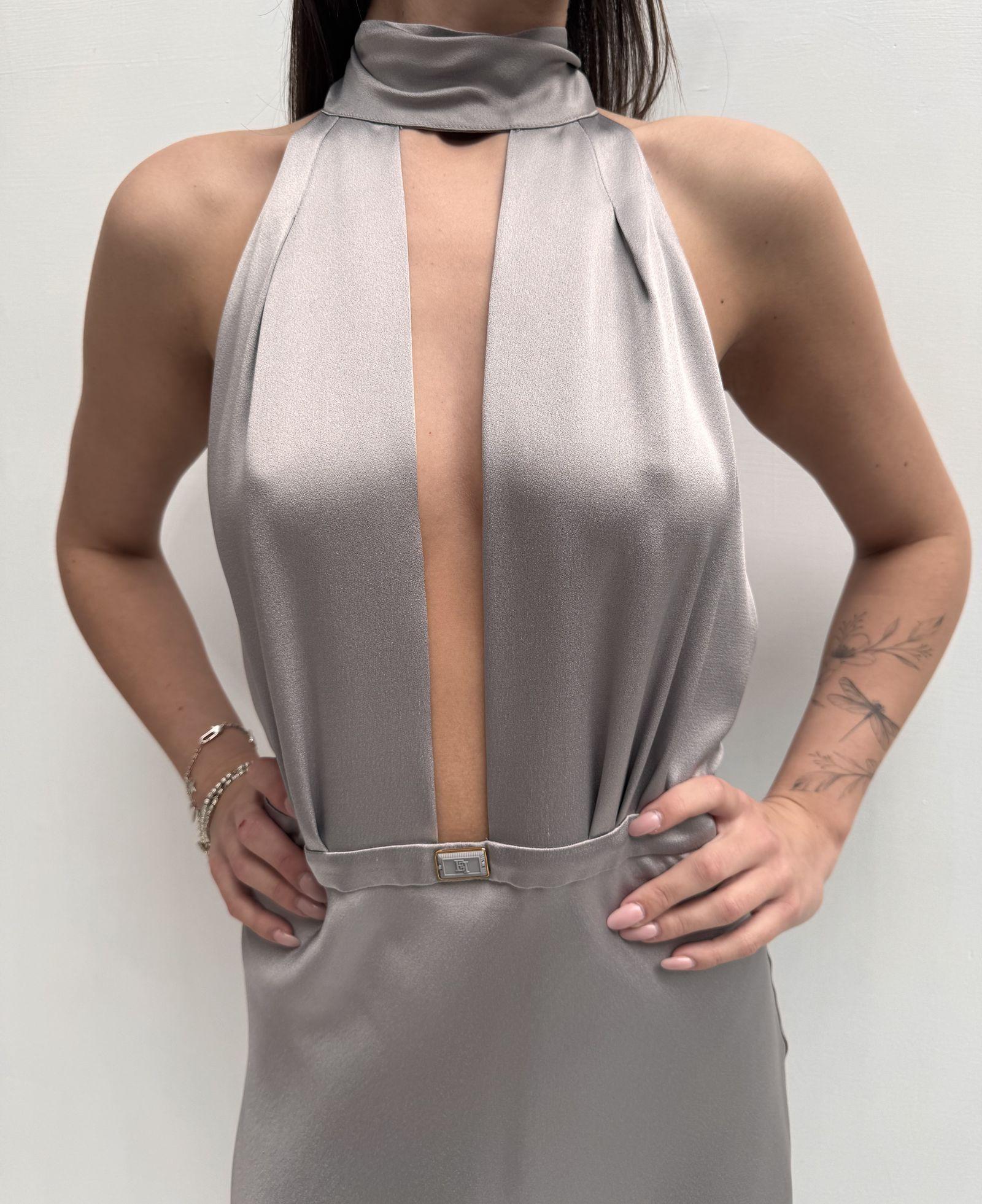 Abito con collo alto - Elisabetta Franchi AB58042E2 400 ELISABETTA FRANCHI 