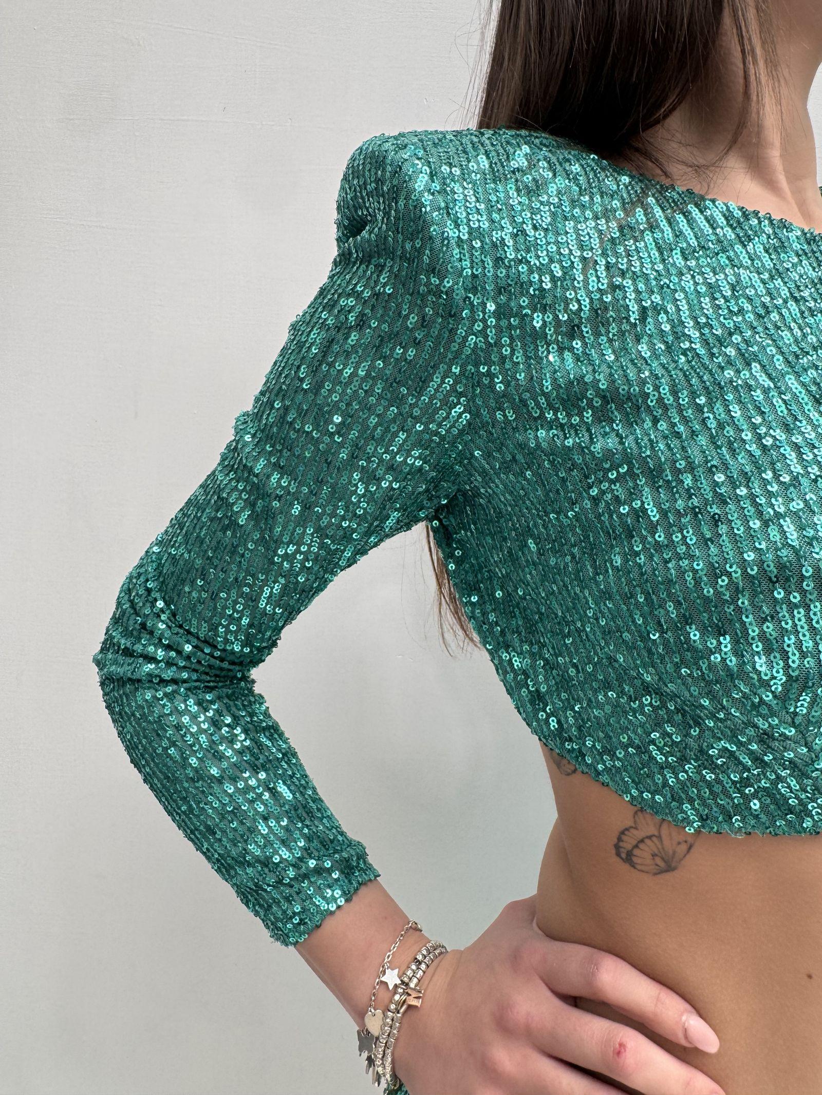 Completo due pezzi in paillettes - Elisabetta Franchi TG00227E2 P26 ELISABETTA FRANCHI 