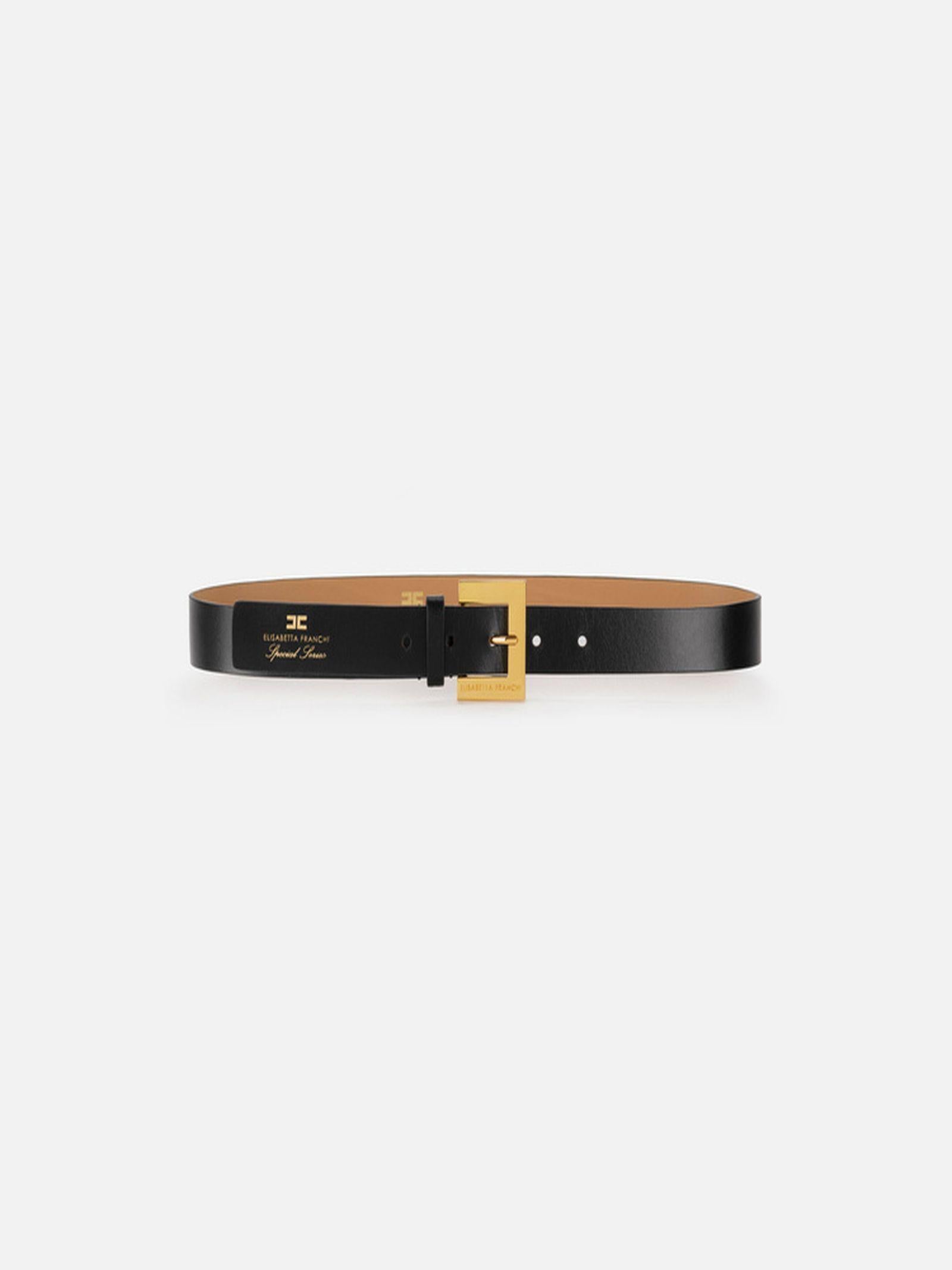 Cintura in pelle con logo stampato CT22S46E2 110 ELISABETTA FRANCHI 