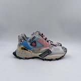 Sneakers rosa azzurro e oro 6F033 2013 CLJD 