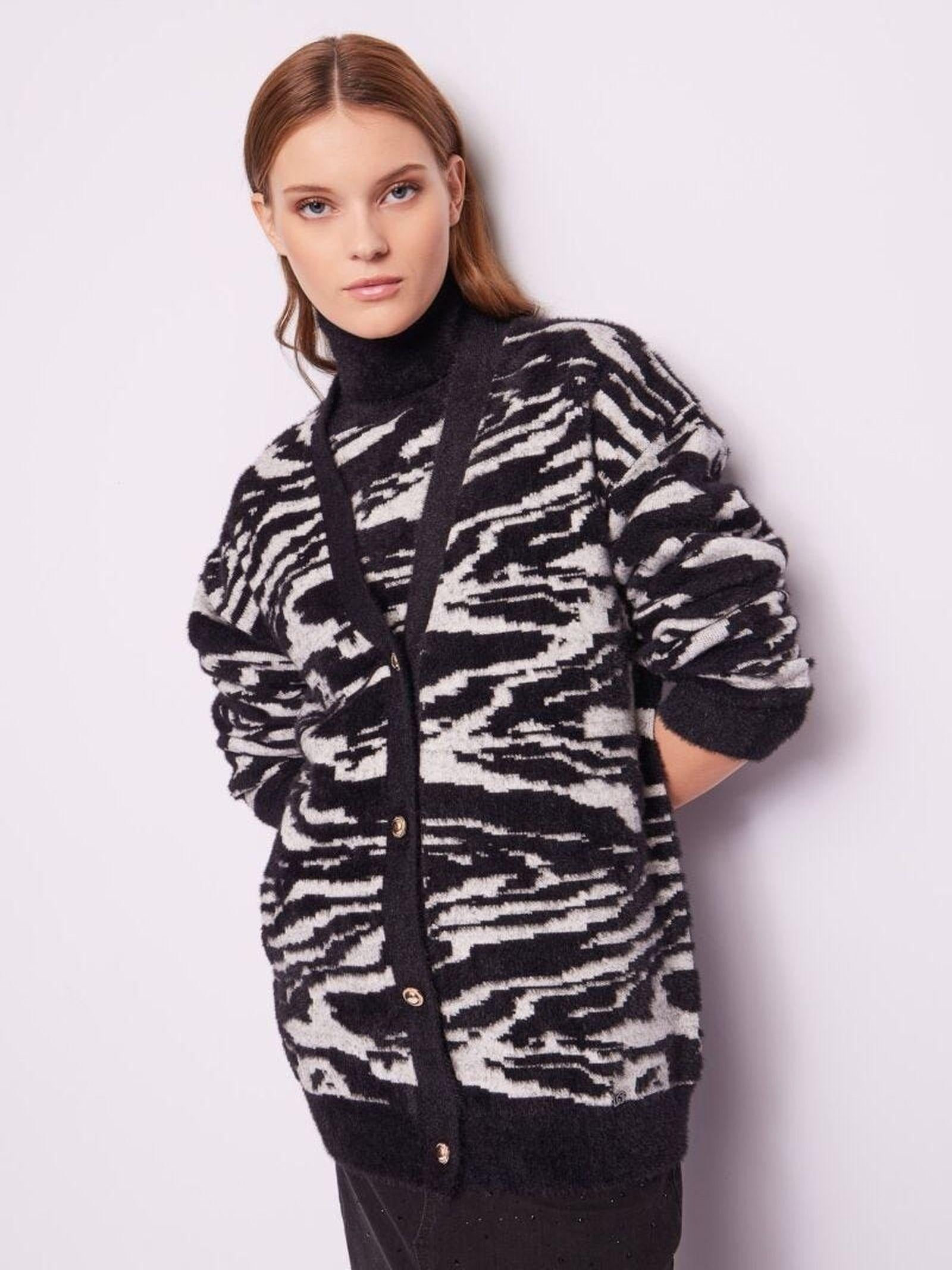Cardigan jacquard animalier 421BD53028 425032-01 GAUDI' 