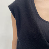 Gilet scollo a V CBGL4734 NERO OFELIA 