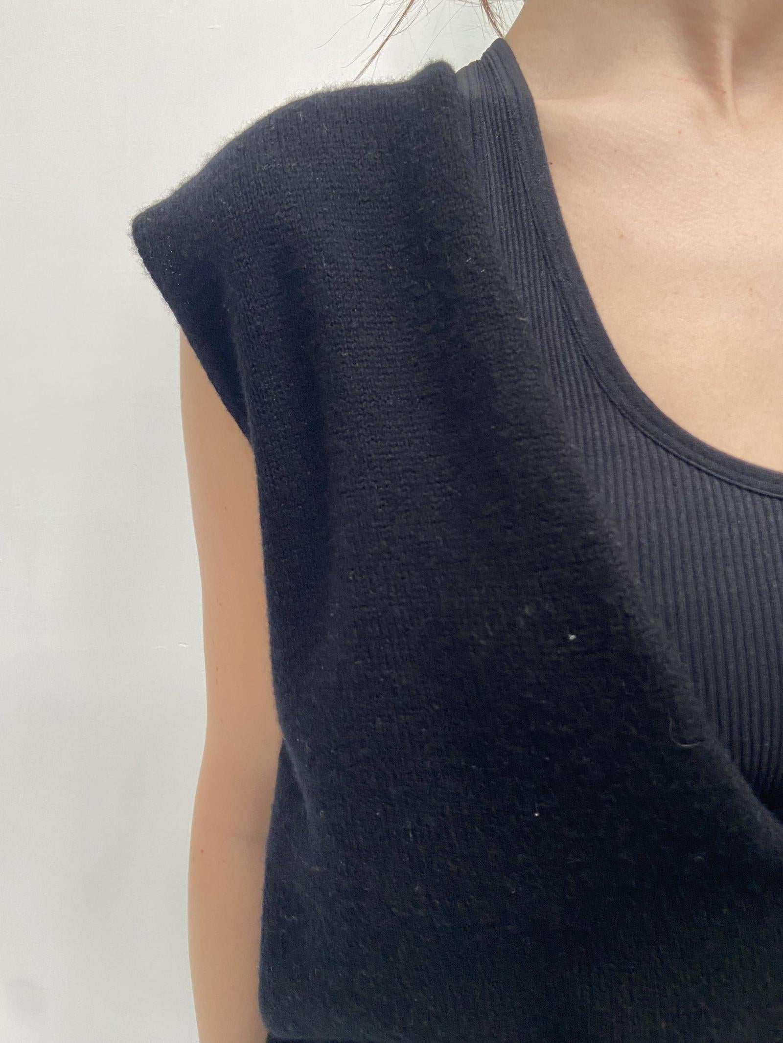 Gilet scollo a V CBGL4734 NERO OFELIA 