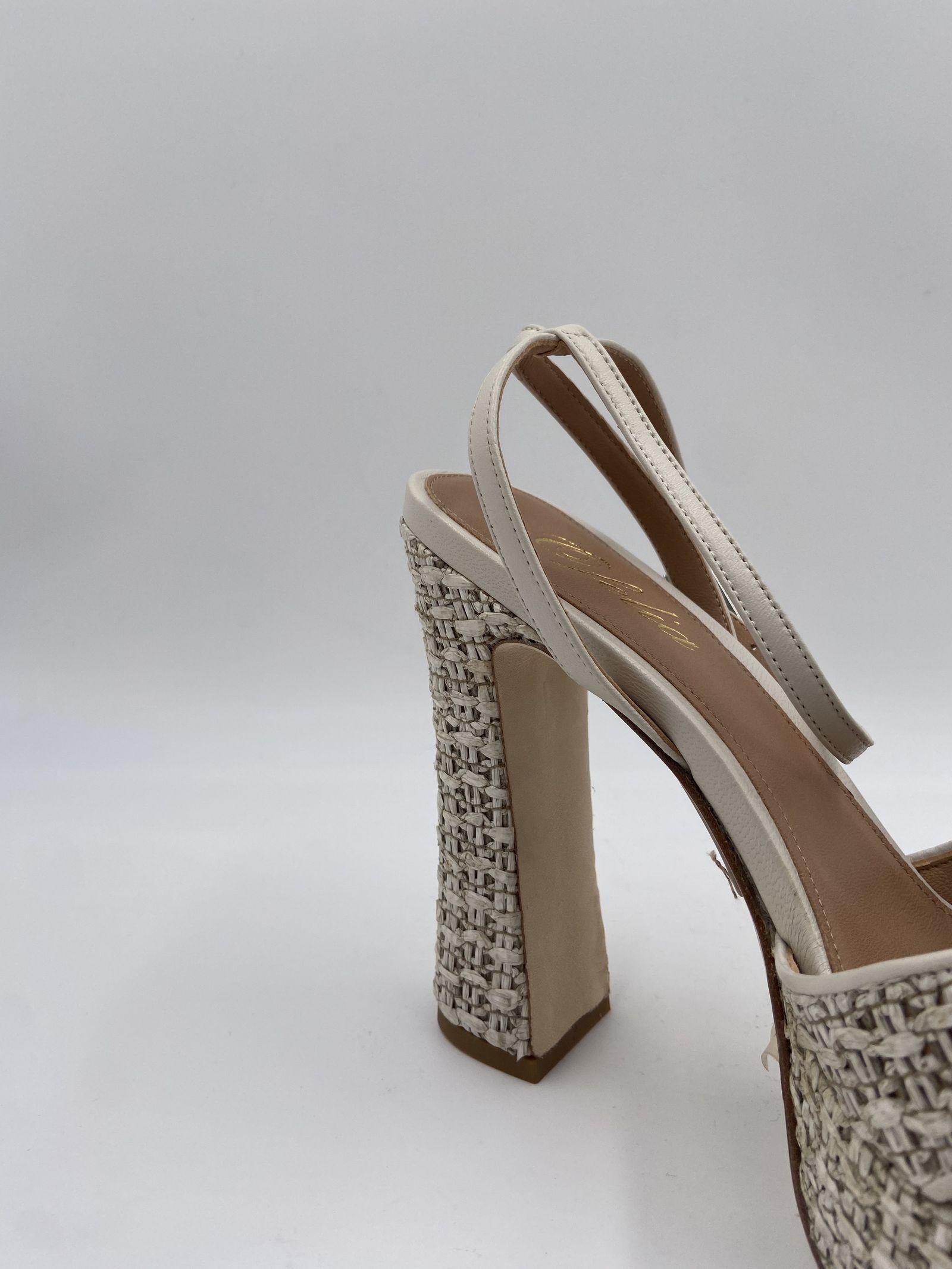 Sabot in raffia intrecciata 2589 SABBIA OFELIA 