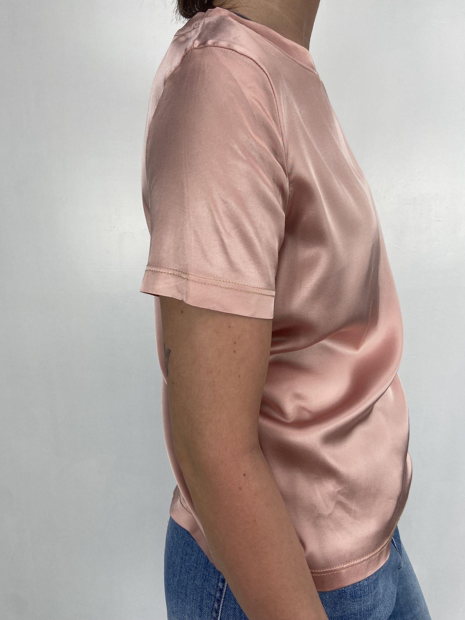 T-shirt lucida girocollo MM203633 ROSA OFELIA 