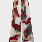 Pantalone in raso fantasia multicolor