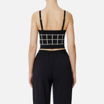 Top a fascia in jacquard logo - Elisabetta Franchi TK32B51E2 E84 ELISABETTA FRANCHI 