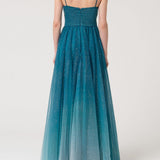 Abito senza maniche in tulle con glitter