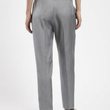 Pantalone largo in shantung