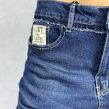 Jeans scuro vita alta gamba dritta