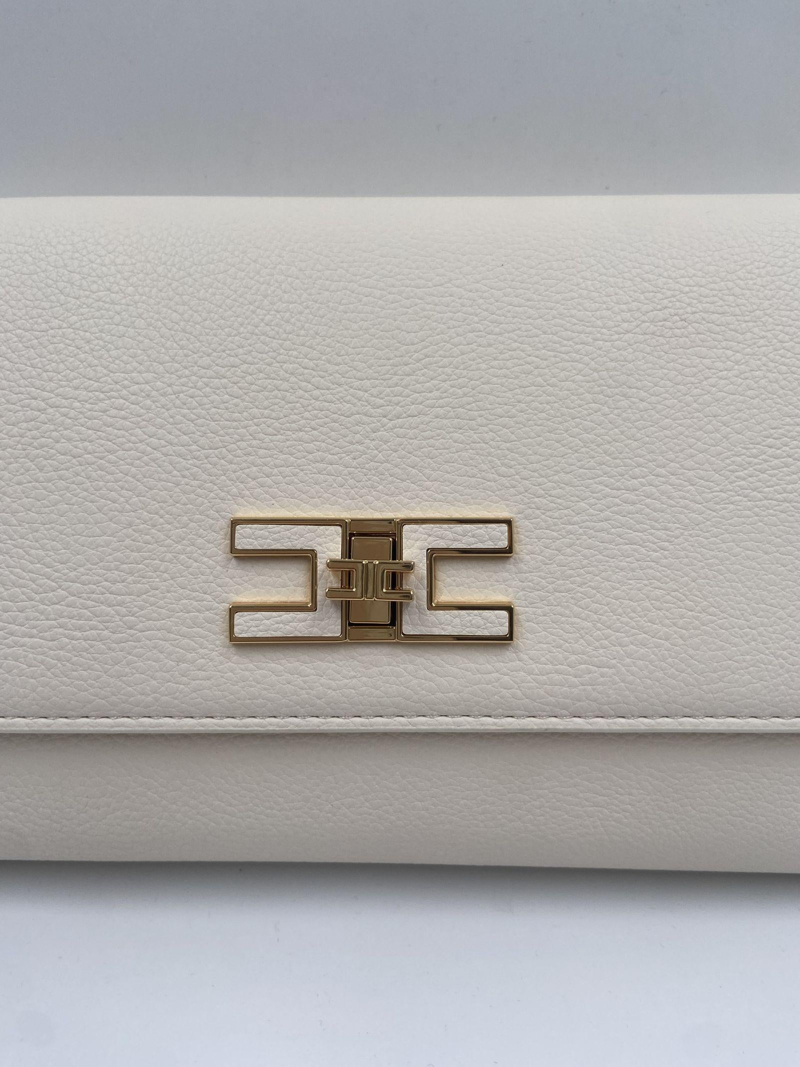 Baguette con tracolla e placca logo - Elisabetta Franchi BS32A51E2 193 ELISABETTA FRANCHI 