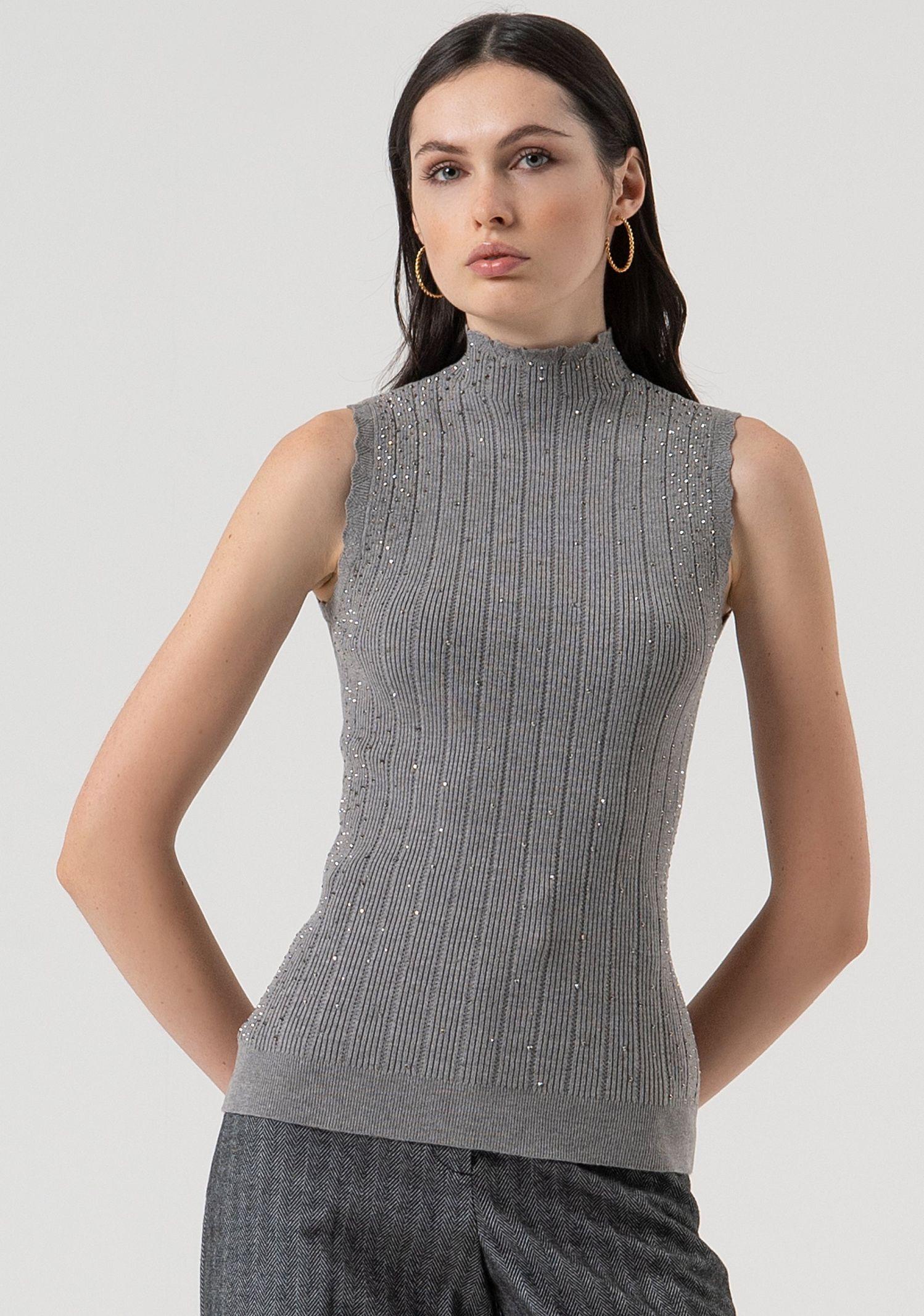 Top con strass FR25WT4004K50401 159 FRACOMINA 