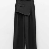 Pantaloni con tessuto sovrapposto EFW250183 NERO ELEH 