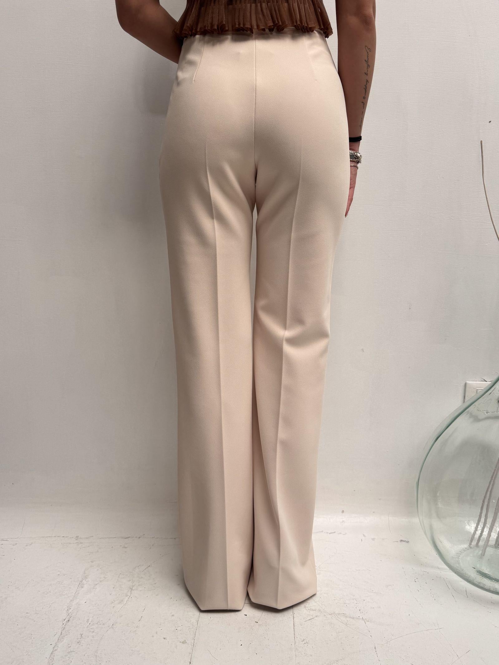 Pantalone con placca oro logata - Elisabetta Franchi PAT1541E2 193 ELISABETTA FRANCHI 
