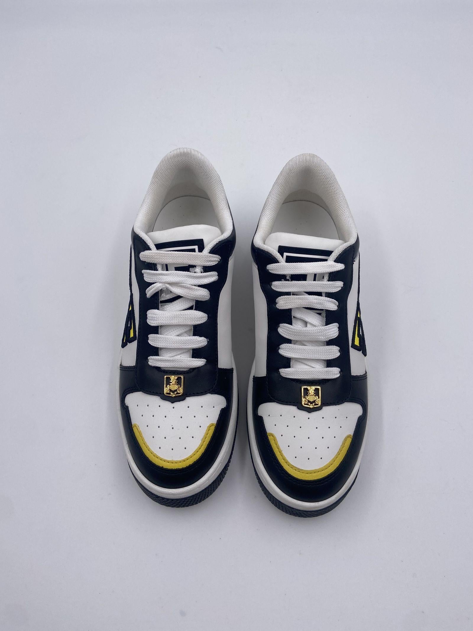 Sneakers in pelle logo bicolor - Elisabetta Franchi SA40G46E2 314 ELISABETTA FRANCHI 