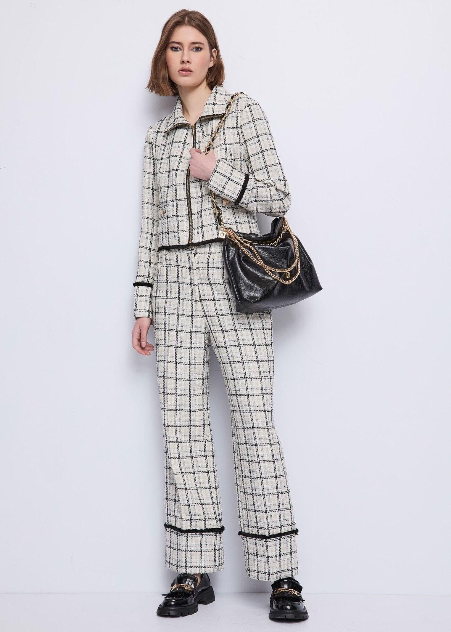 Pantalone con motivo check 521BD25021 525015-01 GAUDI' 