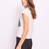 T-shirt con stampa e strass 511FD64016 2101 GAUDI' 