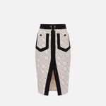 Gonna bi-color in doppio crepe GOS0156E2 EF1 ELISABETTA FRANCHI 