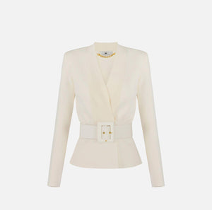 Giacca in maglia con cintura - Elisabetta Franchi