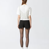 Maglia con top mini paillettes abbinato