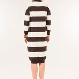 Cardigan lungo a righe