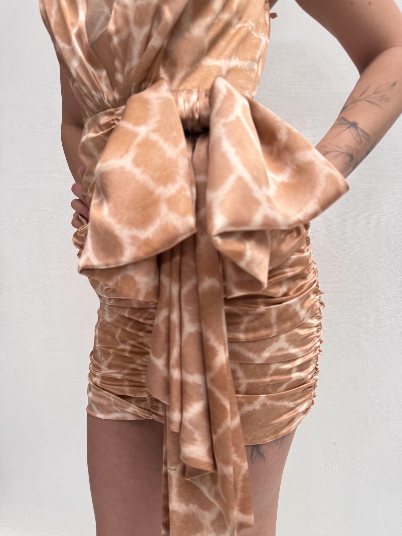 Abito con drappeggio e fiocco - Elisabetta Franchi AB11722E2 614 ELISABETTA FRANCHI 