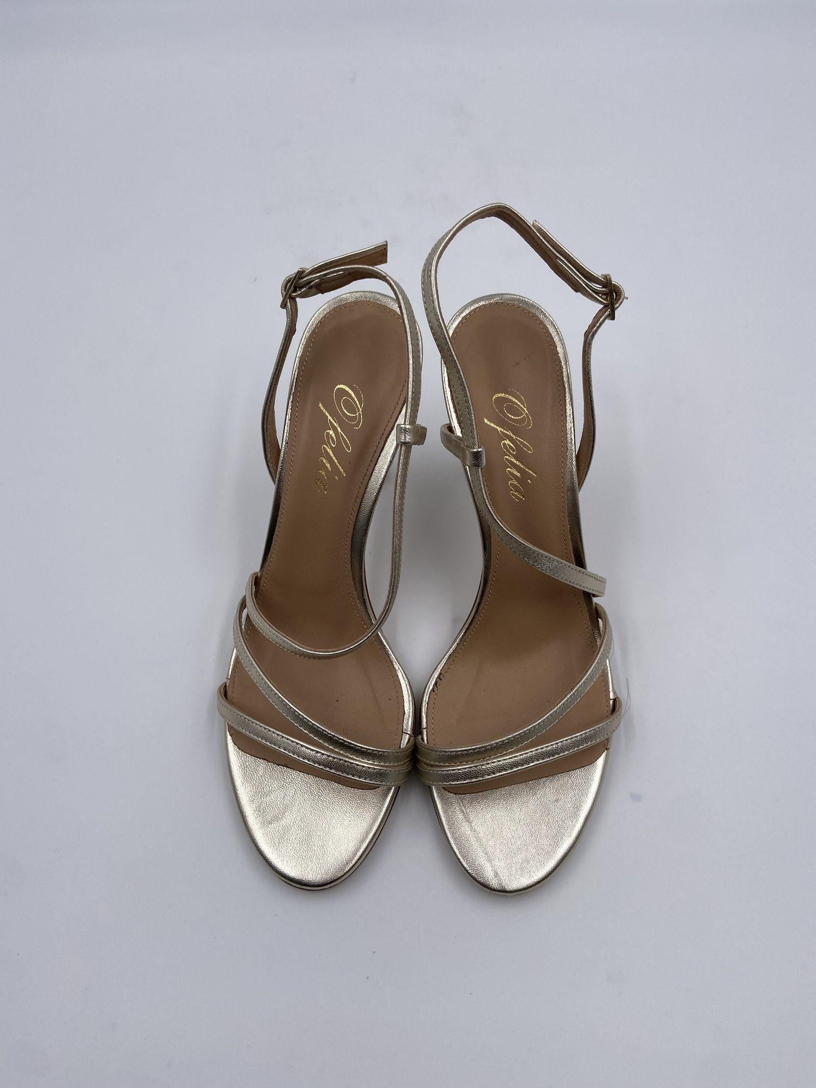 Sandalo con tacco a stiletto 1959 ORO OFELIA 