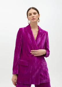 Giacca in velluto con fiore