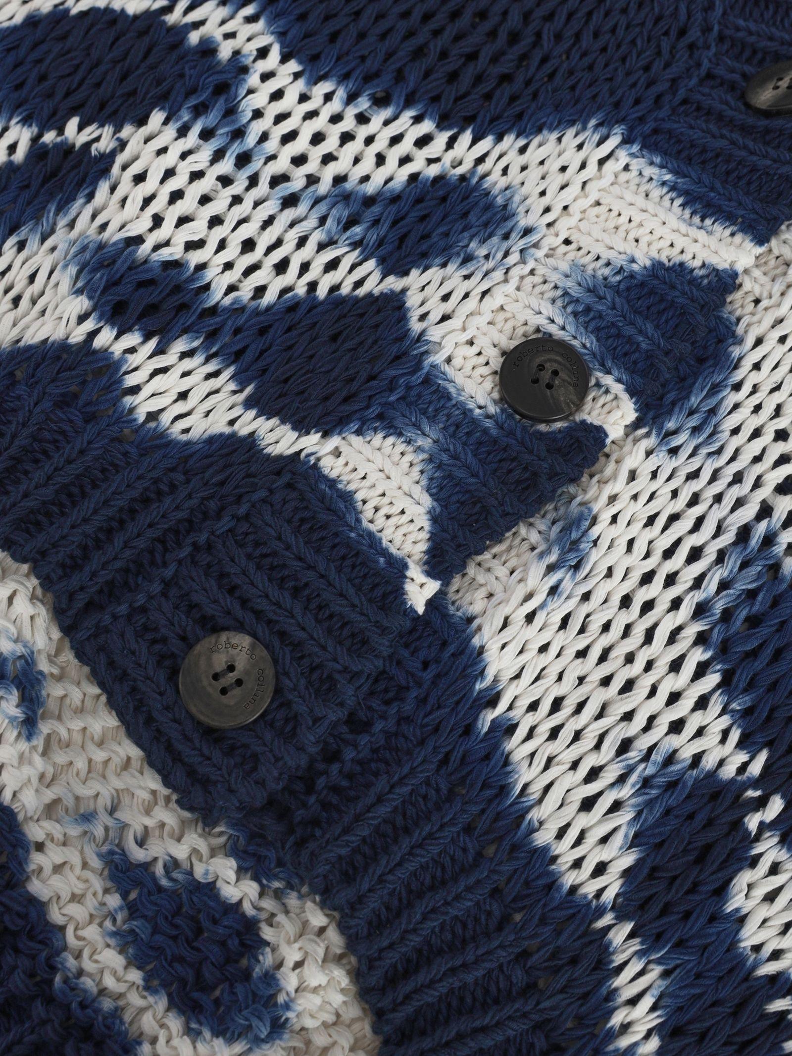 Cardigan tie-dye handmade B42010 B4210 ROBERTO COLLINA 