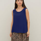 Maglia smanicata bimateriale