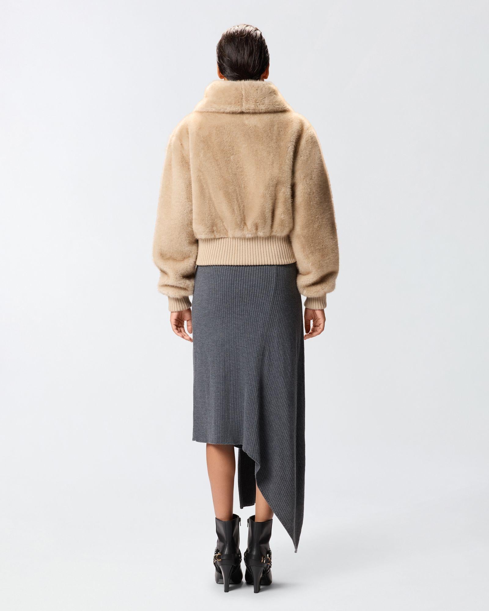 Giubbotto bomber pelliccia 105399A2PI C60 PINKO 