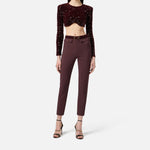 Pantalone slim fit con patte - Elisabetta Franchi PA12056E2 EA3 ELISABETTA FRANCHI 