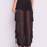 Pantalone cargo trasparente