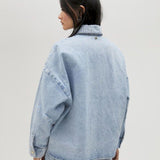 Giacca denim con strass