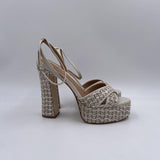 Sabot in raffia intrecciata